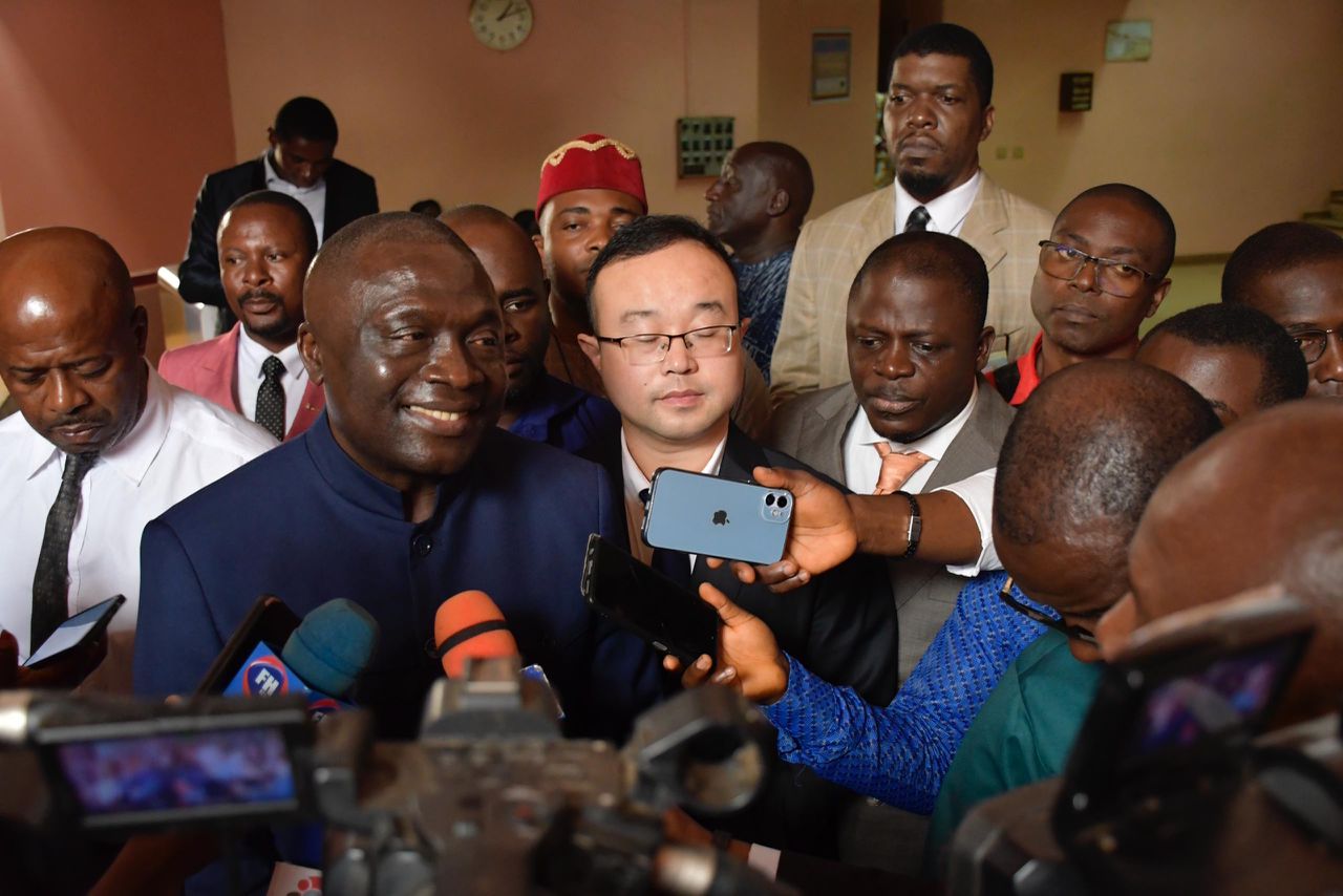 Prof. Fuh Calistus Gentry, Minister of Mines Cameroon, awarding official mining permit to CAMINCO S.A. for the Mborguéné Gold Mine in the East Region, August 19, 2025.